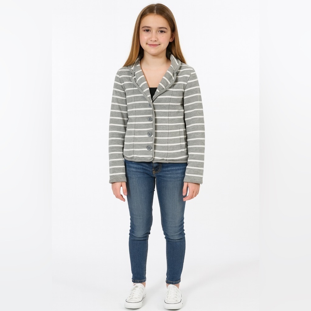 Old Navy Kids Gray Striped Blazer